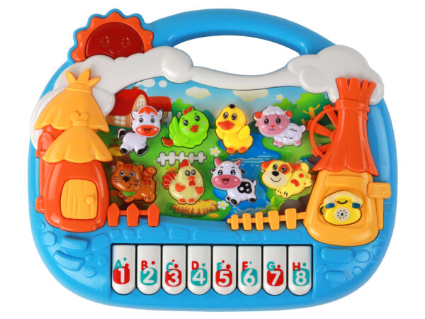 Pianinko Educational Panel Learning English Village Theme Animals - Image 2