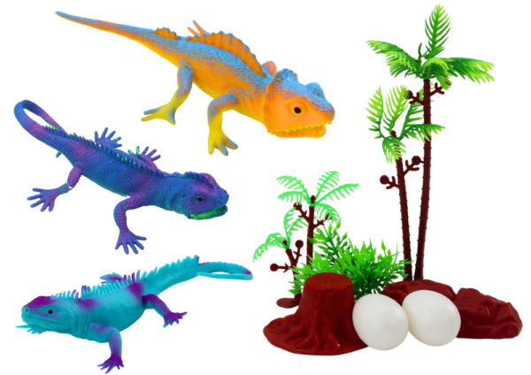 Set of Colorful Lizards Reptiles Figurines 8 Pieces - Image 3