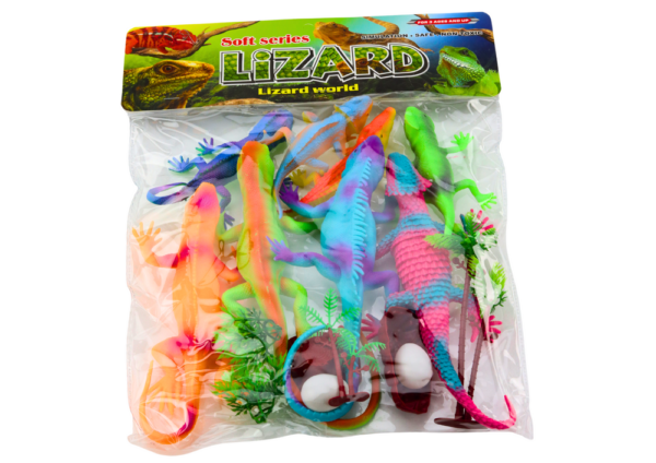 Set of Colorful Lizards Reptiles Figurines 8 Pieces - Image 4