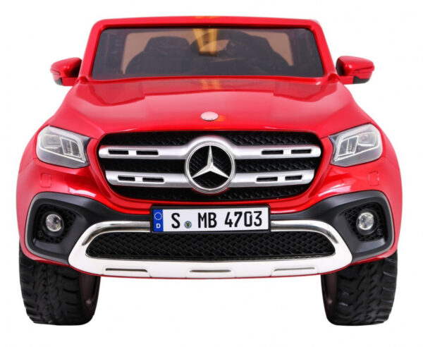 Licencirani auto na akumulator Mercedes Benz X-Class MP4  - crveni/lakirani - Image 3