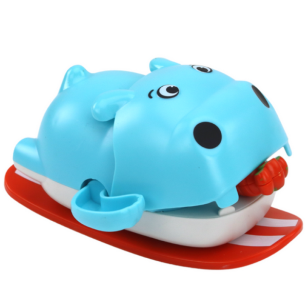 Wind-up Bath Toy Floating Hippopotamus On A Board - Image 4