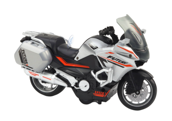 Police Sports Motorcycle With Friction Drive, Scale 1:10 - Image 2