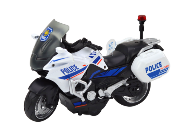 Police Sports Motorcycle With Friction Drive, Scale 1:10 - Image 3