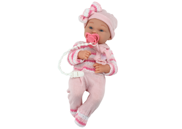 Baby doll, striped sweater, hat, scarf, accessories, pink - Image 2