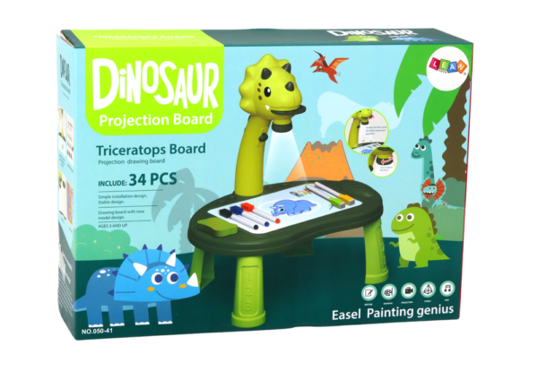 Dinosaur Drawing Projector Game Table 2in1 Chinese Snakes Green - Image 5