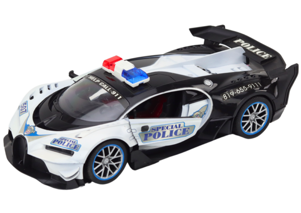 Auto na daljinsko upravljanje RC Police Car in 1:12 - bijeli - Image 2