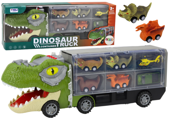 Kamion Dinosaur Springs 6 pcs  - zeleni