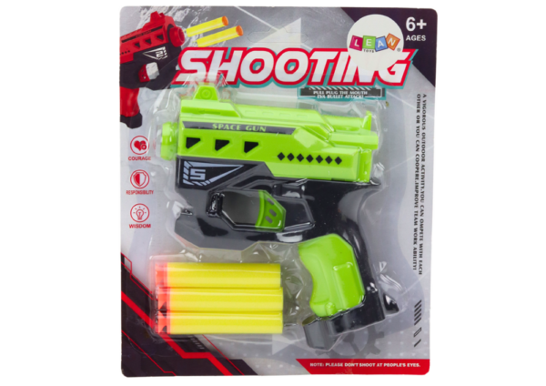 Mini Foam Dart Gun With Suction Cups, green - Image 4