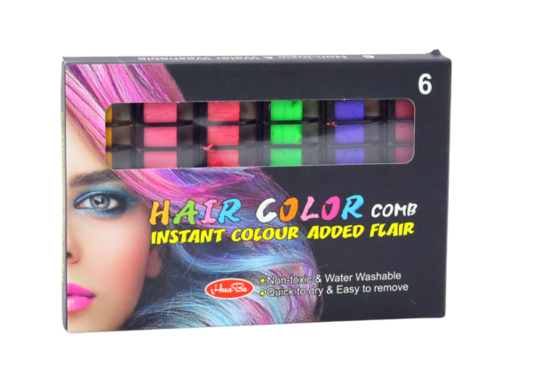 Chalk Hair Coloring Set 6 Pieces Shiny - Image 3