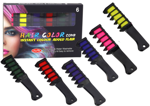 Hair Coloring Set Chalk 6 Pieces Matte