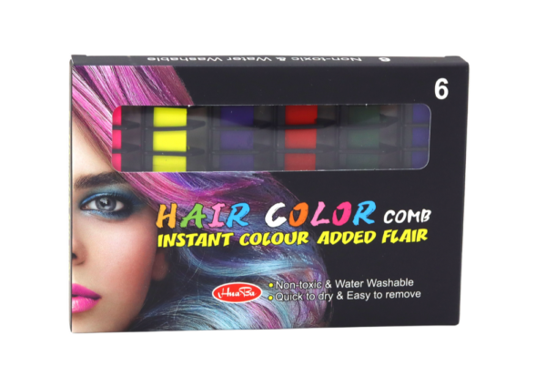 Hair Coloring Set Chalk 6 Pieces Matte - Image 3