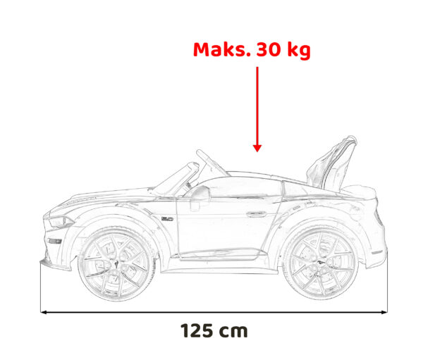 Licencirani auto na akumulator Ford Mustang GT - crveni - Image 13