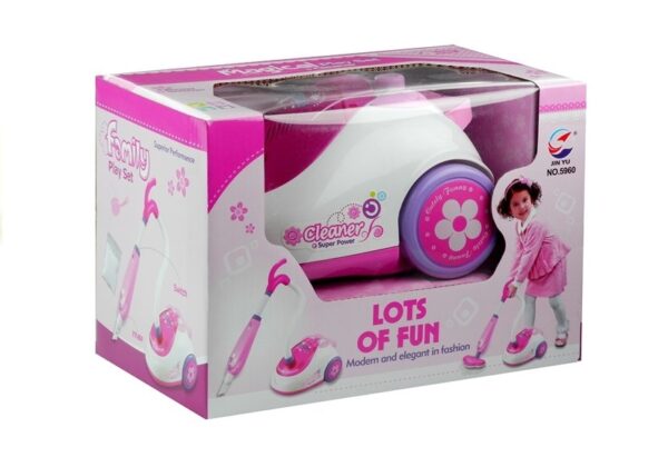 Pink Realistic Vacuum Cleaner 2 Nozzles - Image 4