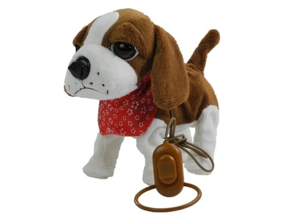 Interactive Dog On a Leash with Dog House Brown-White - Image 3