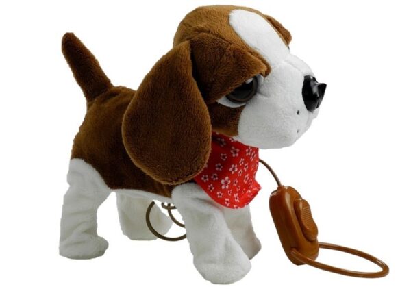 Interactive Dog On a Leash with Dog House Brown-White - Image 4