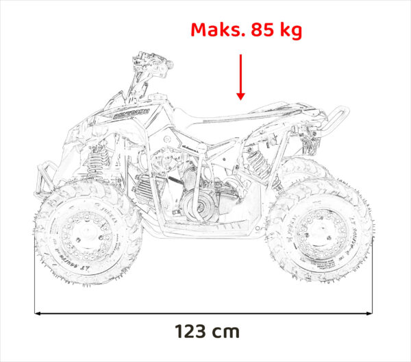 Quad na akumulator RENEGADE HighPer 110CC Combustion - žuti - Image 20