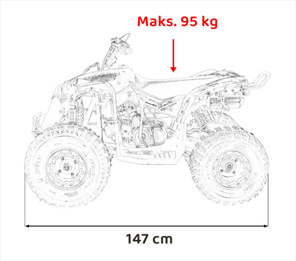 Quad na akumulator RENEGADE HighPer 125CC Combustion - crveni - Image 20