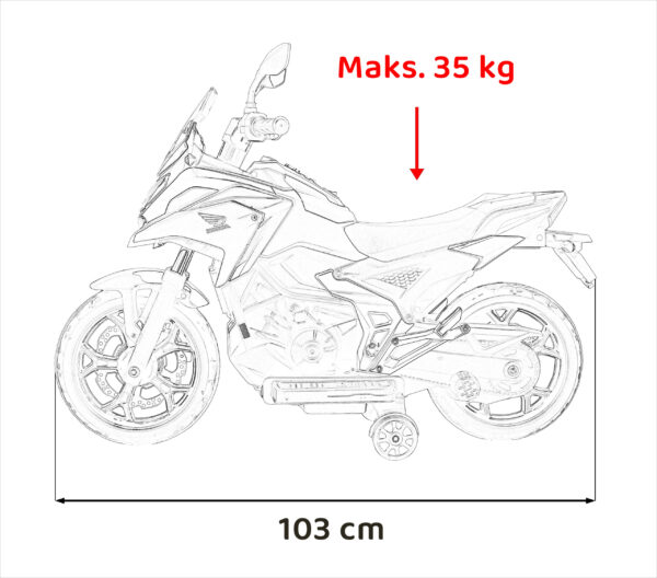 Licencirani motor na akumulator Honda NC750X  - plavi - Image 17