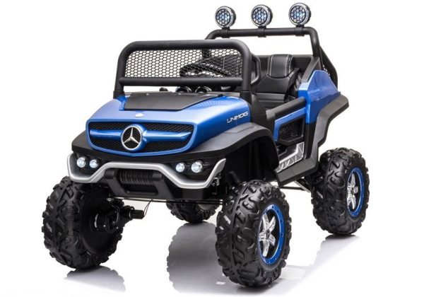 Licencirani auto na akumultor Mercedes Unimog S 4x4 - plavi/lakirani - Image 2