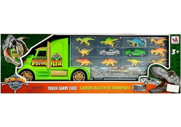 Truck Transporter Sorter Suitcase with Dinosaurs Green - Image 7