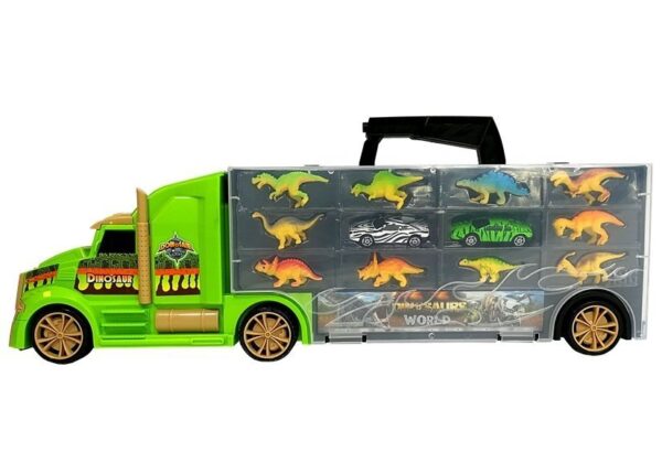 Truck Transporter Sorter Suitcase with Dinosaurs Green - Image 2