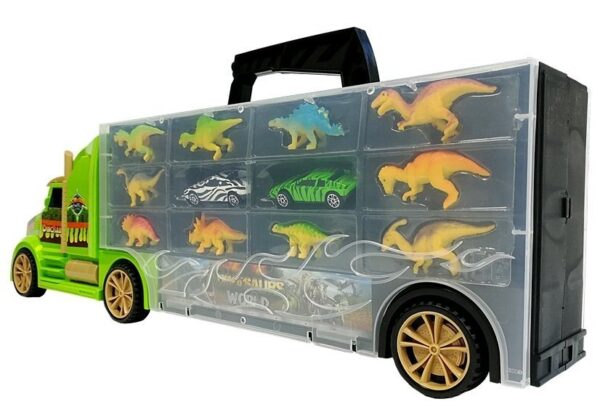 Truck Transporter Sorter Suitcase with Dinosaurs Green - Image 4