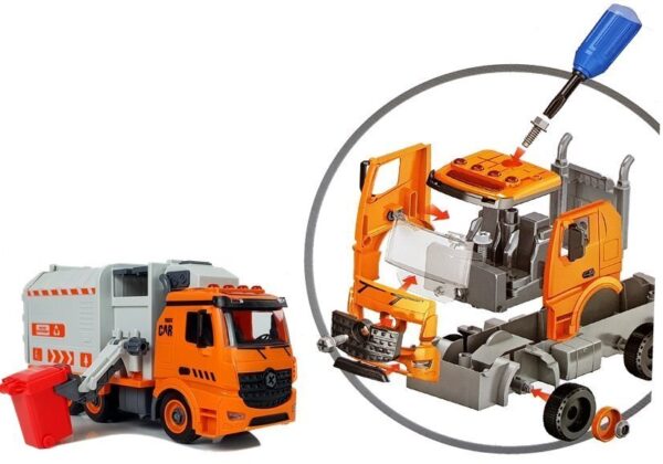 DIY Garbage Truck Sorter Kit Waste Sorting Game Screwdriver Sound Light Effects - Image 5