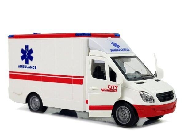 Friction Drive Ambulance 1:16 Sound Lights - Image 2