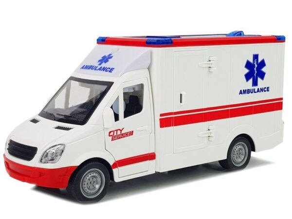 Friction Drive Ambulance 1:16 Sound Lights - Image 3