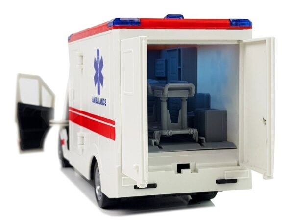 Friction Drive Ambulance 1:16 Sound Lights - Image 4