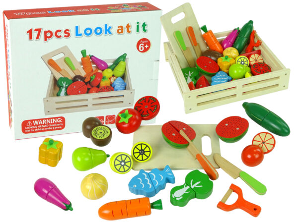 Wooden Fruit and Vegetable Chopping Set