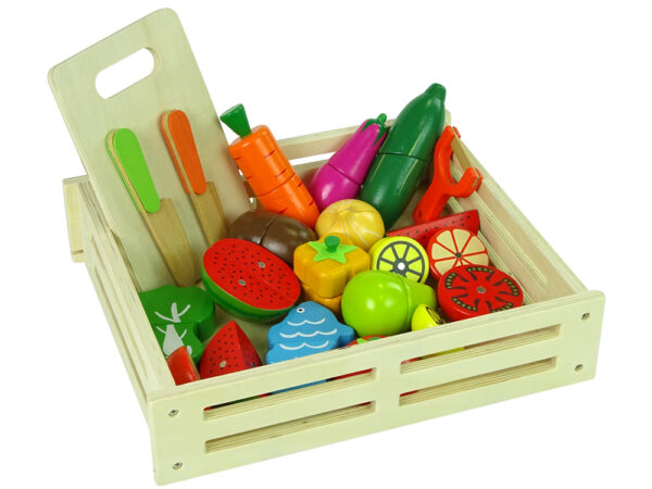 Wooden Fruit and Vegetable Chopping Set - Image 3