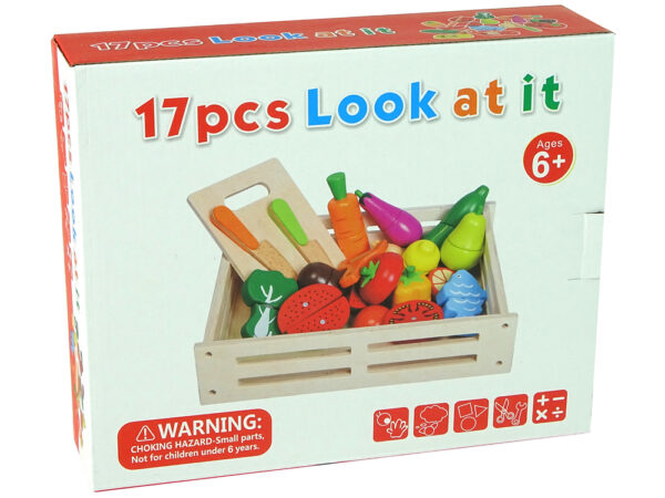 Wooden Fruit and Vegetable Chopping Set - Image 4