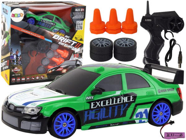 Auto na daljinsko upravljanje Sports Car R/C 1:24 - zeleni