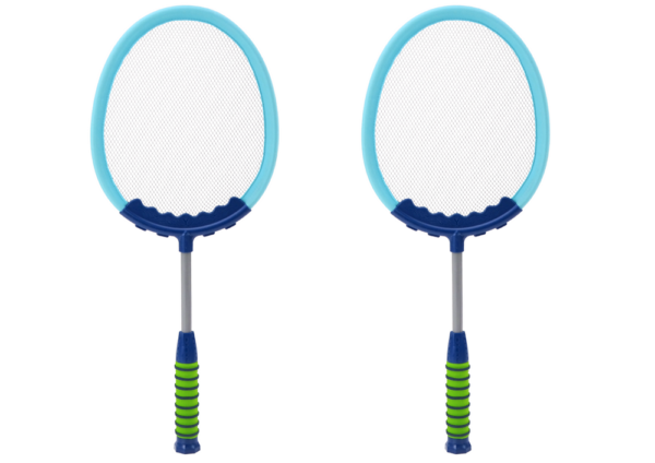 Set za badminton 2 loptice + 2 reketa - plavi - Image 2