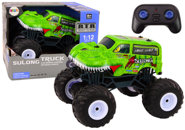 Buggy na daljinsko upravljanje 2.4G RC 1:12 dinosaur - zeleni