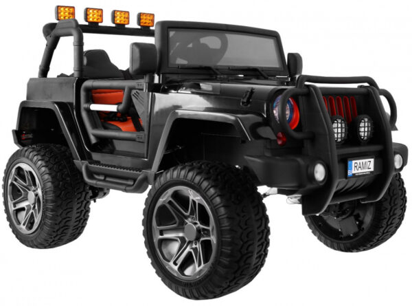 Auto na akumulator Monster Jeep 4 x 4 - DVOSJED - crni - Image 2