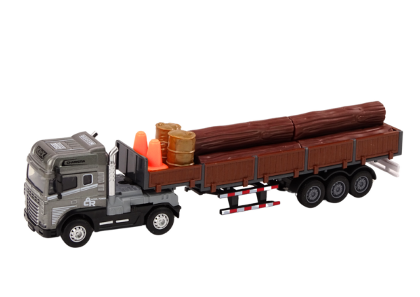 Wood Truck Truck Trailer 1:24 Wood Logs Sounds Lights - Image 2