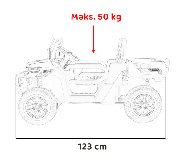 Auto na akumulator Pick-up Speed 900 4x4 - DVOSJED - crni - Slika 20