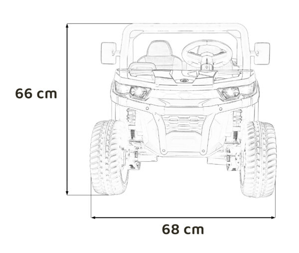Auto na akumulator Pick-up Speed 900 4x4 - DVOSJED - crni - Slika 21