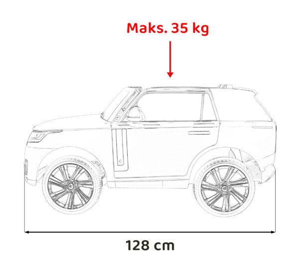 Licencirani auto na akumulator Range Rover SUV Lift 4x4 - DVOSJED - crni - Image 19