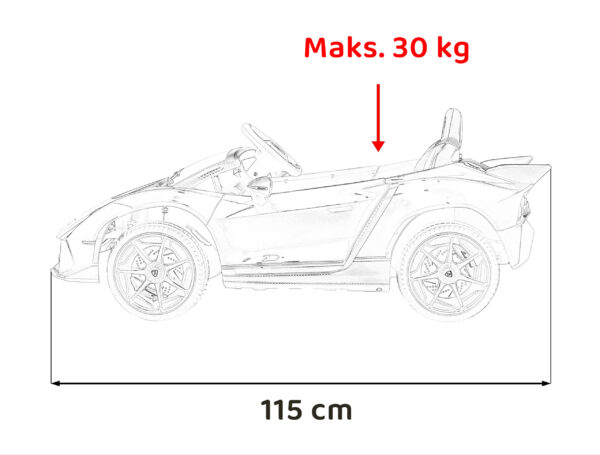 Licencirani auto na akumulator Lamborghini Invencible - crveni - Image 22