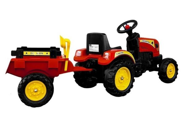 Traktor s prikolicom na pedale Branson 135 cm - crveni - Image 2