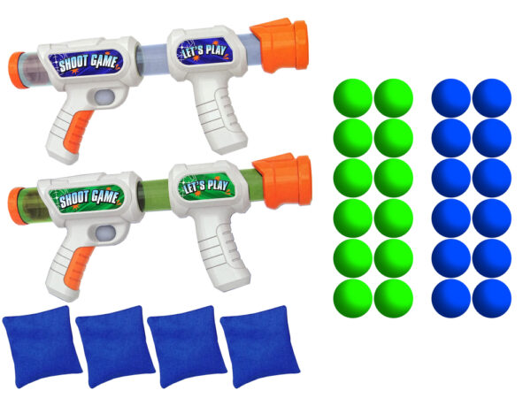 Igra gađanja vrečama ili pištoljem 4u1 - plavo/zeleni - Image 3