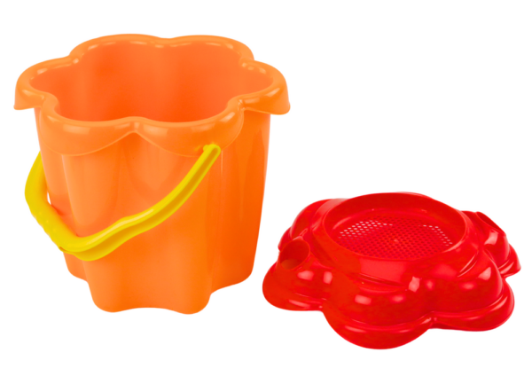 Set for Sand, Bucket, Strainer, Molds, 8 pieces, Colorful - Image 2