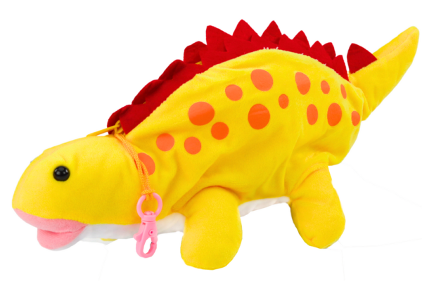 Plush Dinosaur Pencil Case Storage Box Pendant Yellow - Image 2