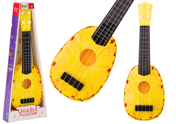 Dječja gitara/ Ukulele sa 4 žice - ananas