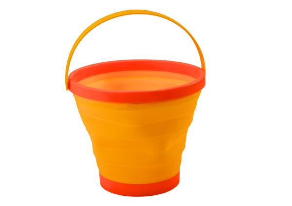 Universal Foldable Silicone Bucket, Orange - Image 2