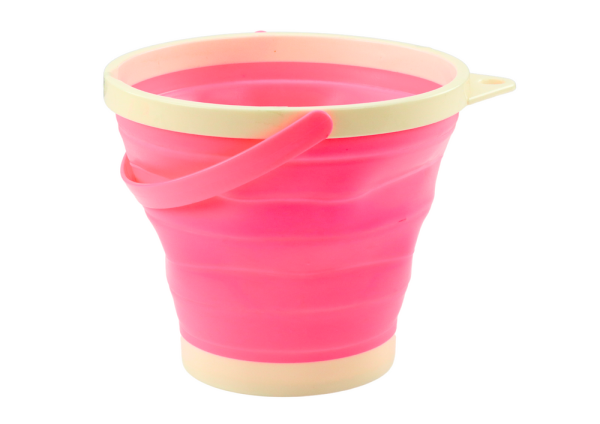 Universal Foldable Silicone Bucket, Orange - Image 3