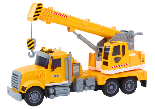 Truck Yellow Crane With Friction Drive Light and Sound Effects - Image 2